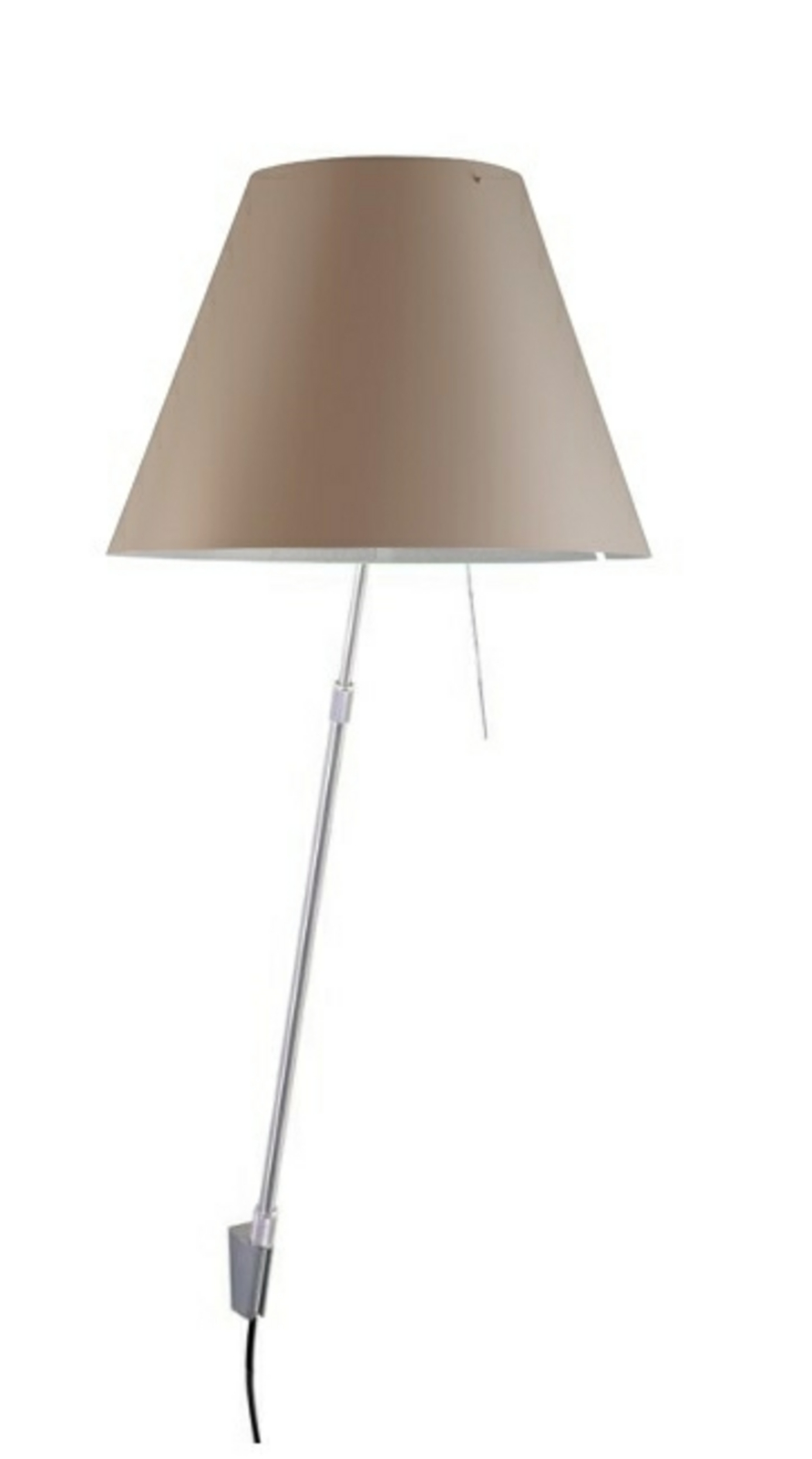 Costanza Applique Murale avec Variateur Aluminium/Noisette - Luceplan